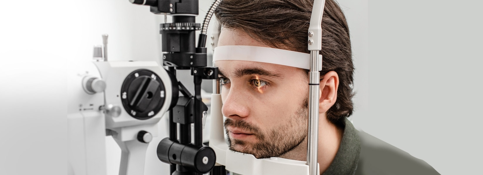 young man during eye exam in Yardley